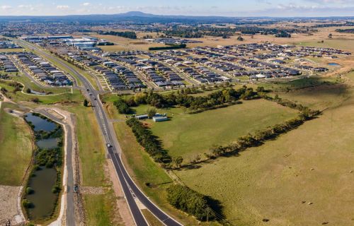 Drone image of Ballarat's Western Growth Area