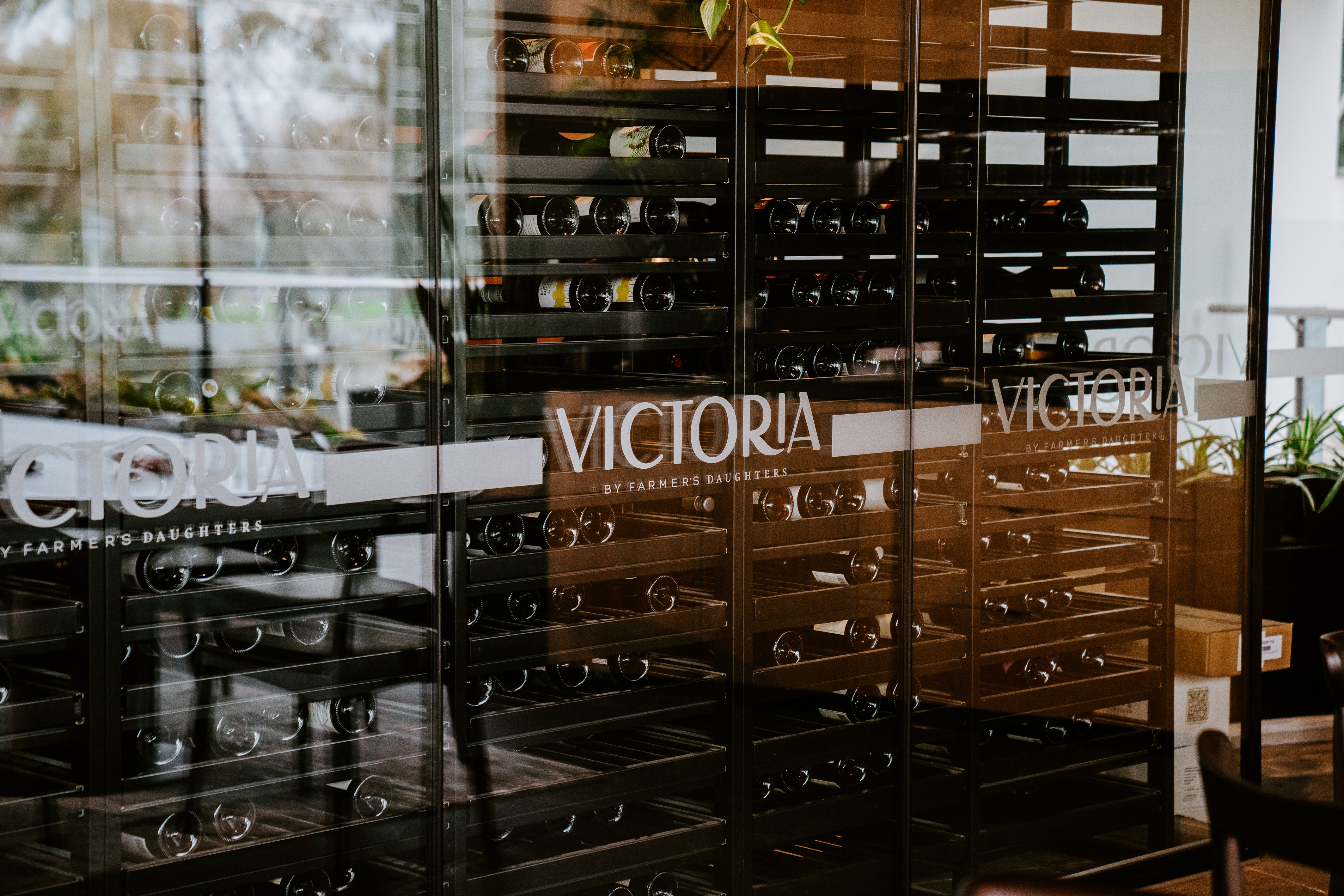 Generic photo of wine and glass screen Victoria by Farmers Daughters