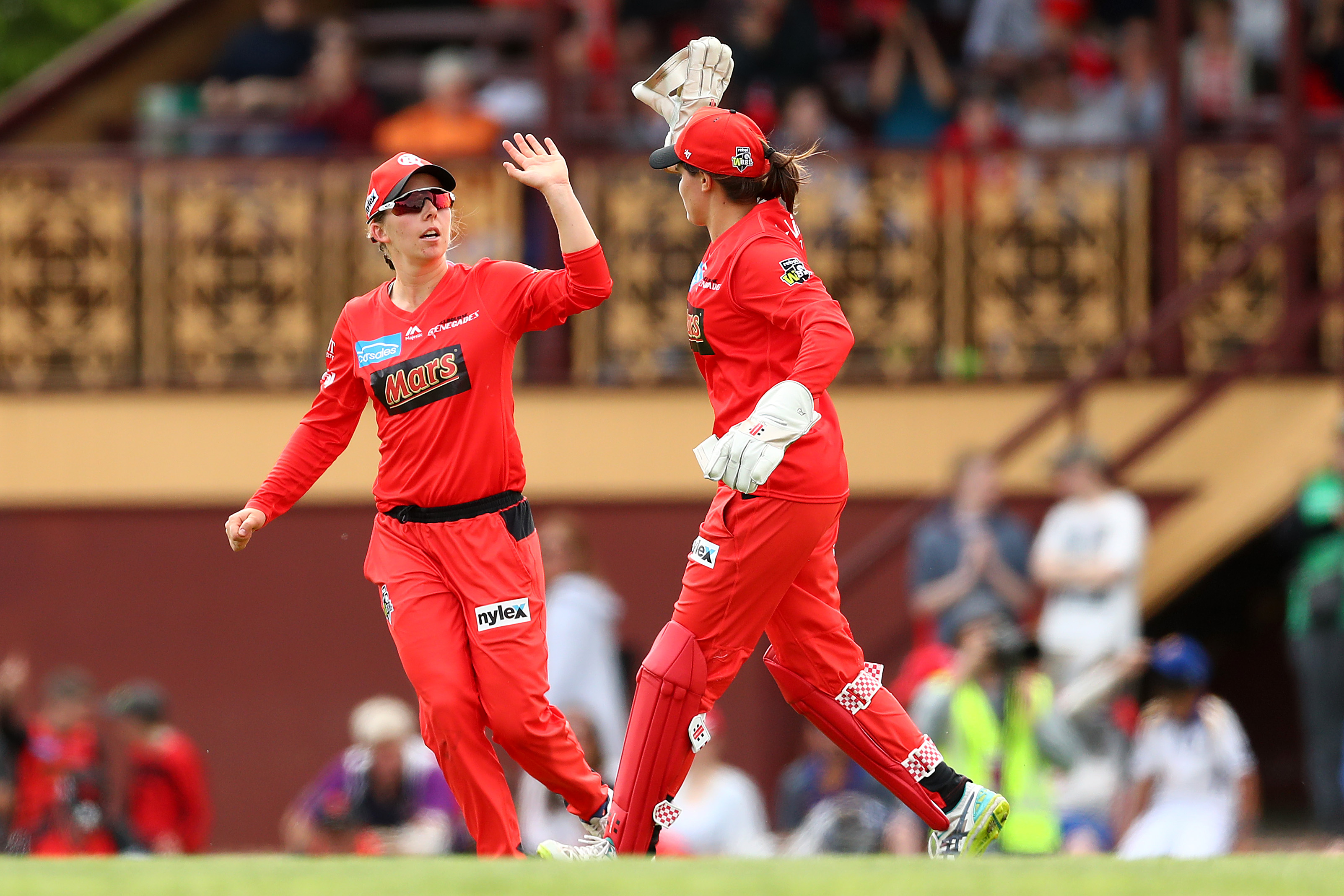 Melbourne Renegades cricketers compete in the WBBL in Ballarat in 2021