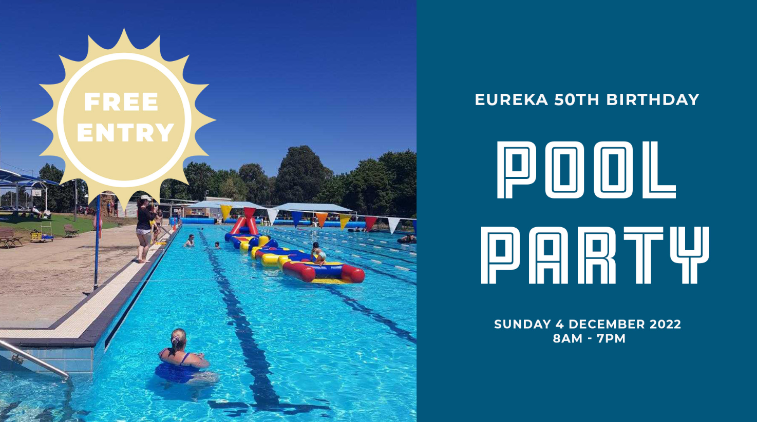 Eureka Pool to have free entry this Sunday