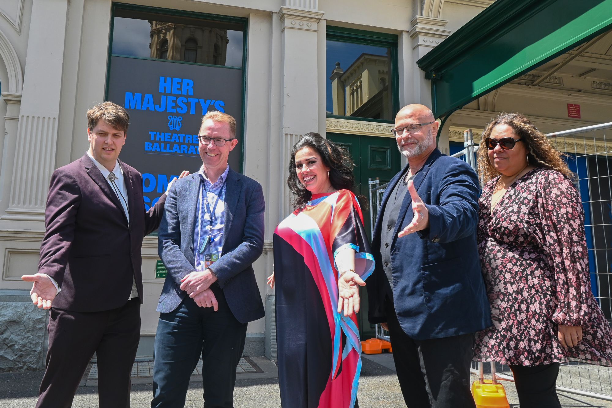 'Resurgence' music director Sam Boon, City of Ballarat CEO Evan King, performers Stella Angelico, Jason Wasley, and deborahN.