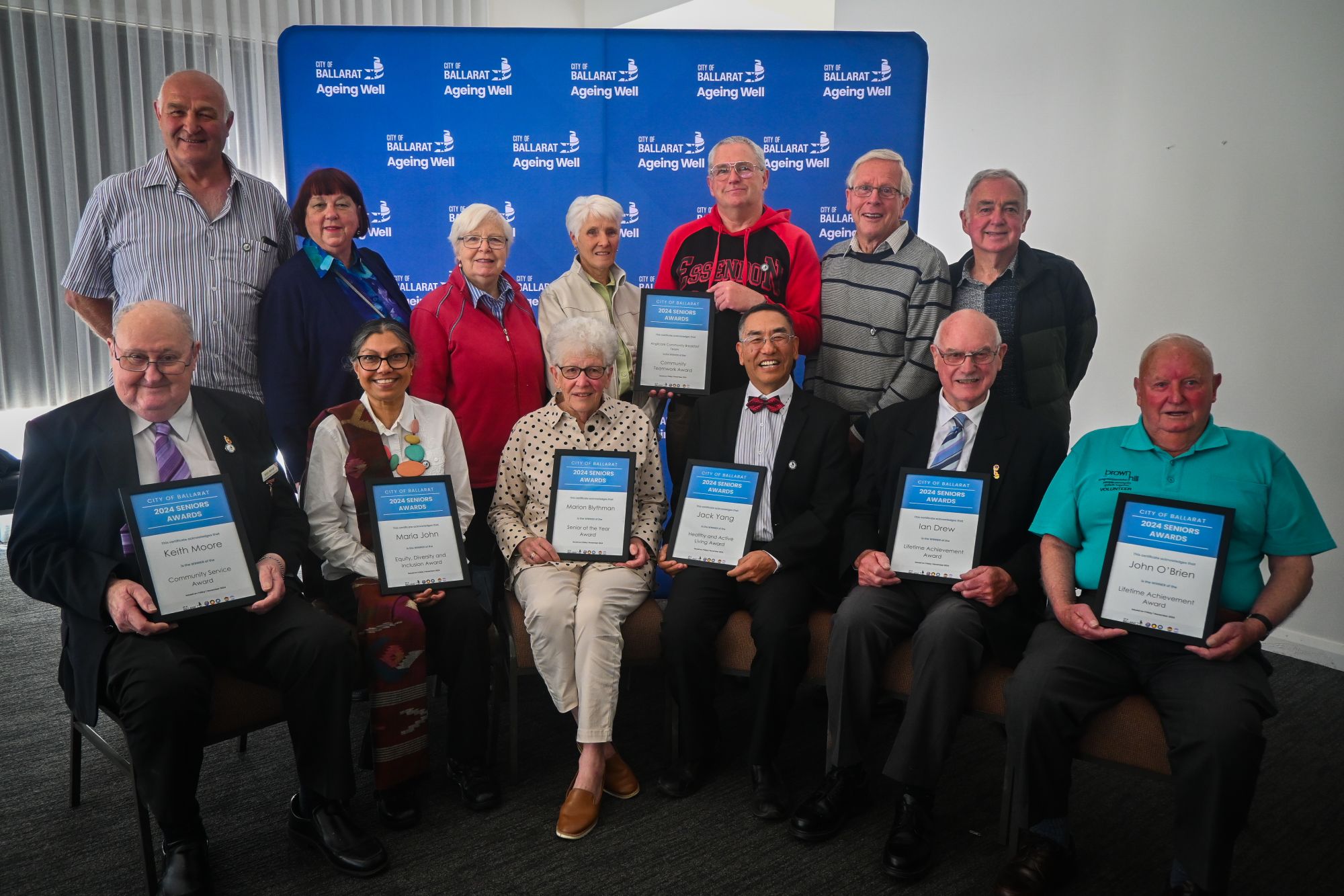 The winners from the 2024 Ballarat Seniors Awards.