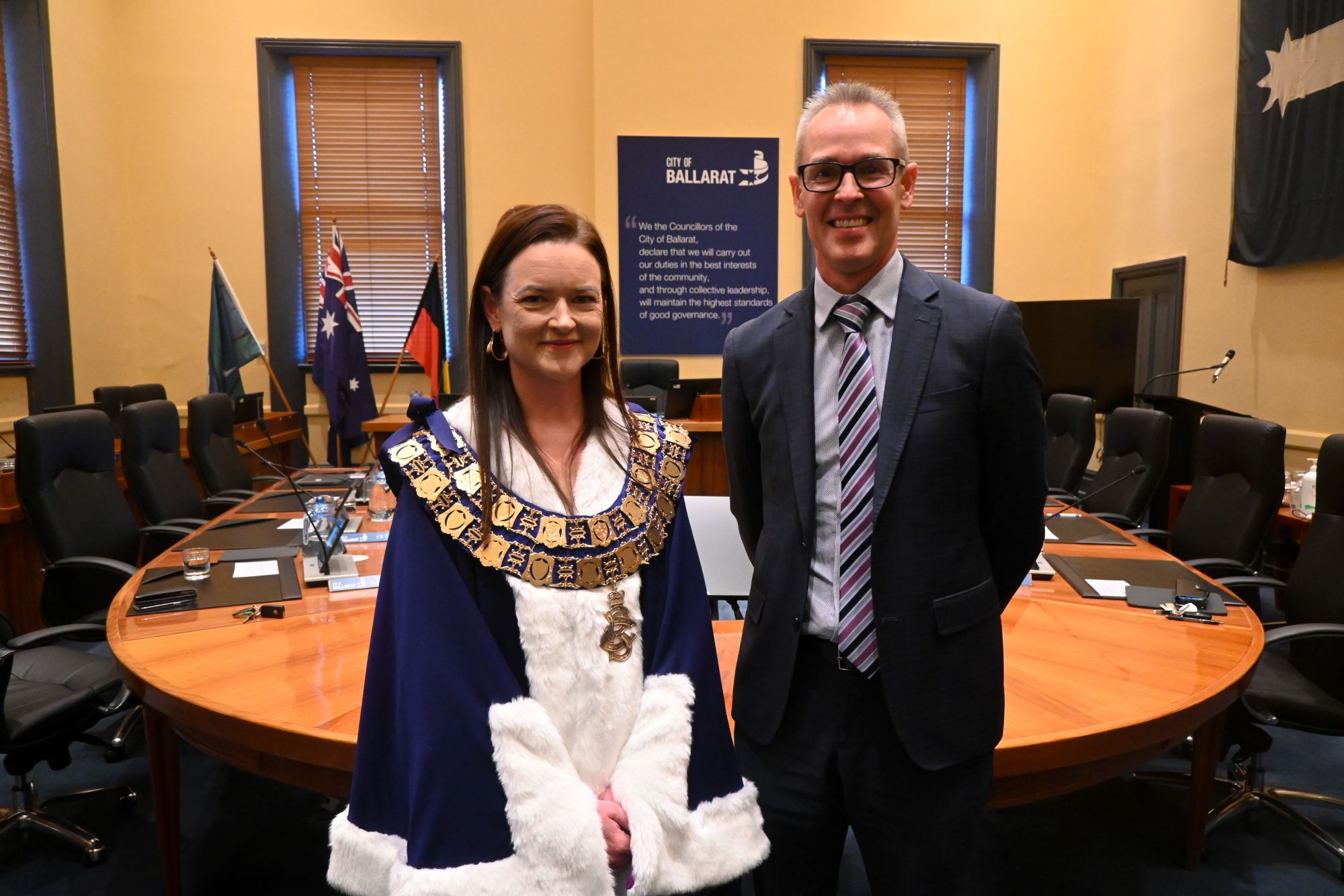 City of Ballarat Mayor, Cr Tracey Hargreaves and Deputy Mayor, Cr Ben Taylor