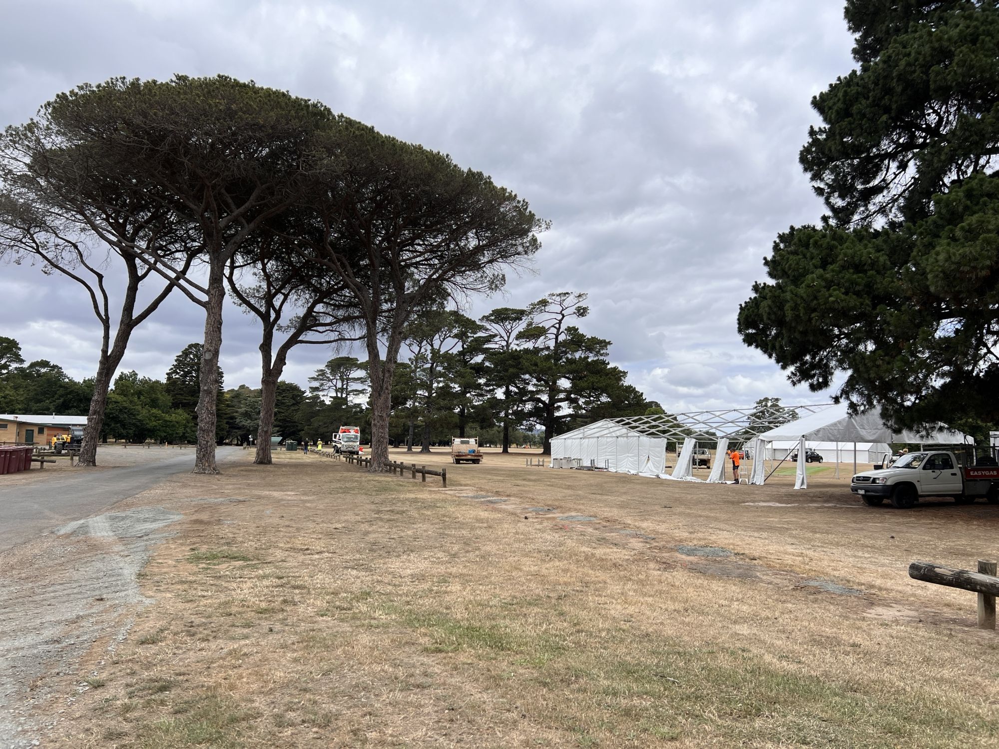 Victoria Park with a large marquee