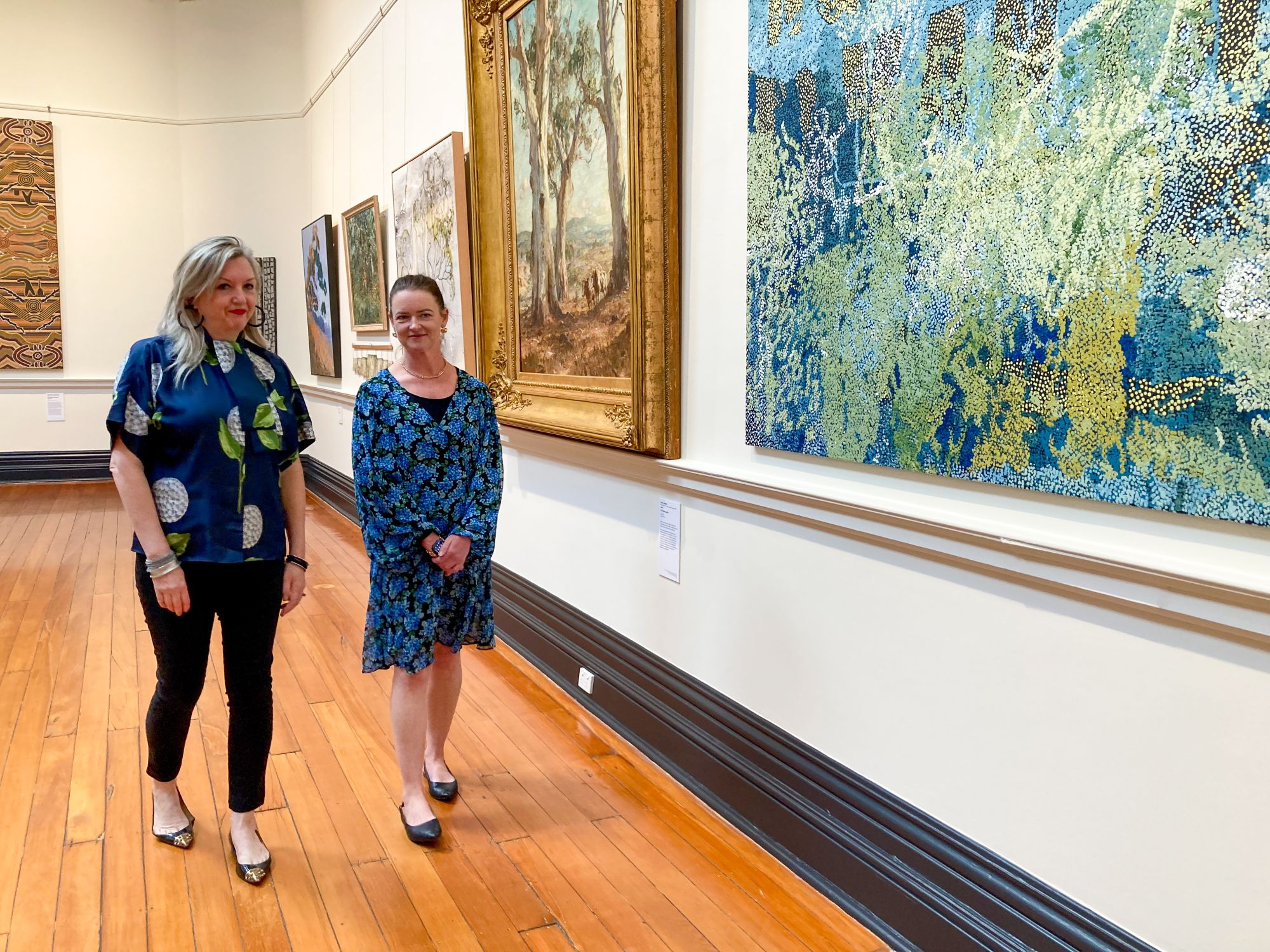 Art Gallery of Ballarat Director, Louise Tegart with City of Ballarat Mayor, Cr Tracey Hargreaves.