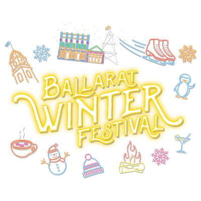 Ballarat Winter Festival neon branding