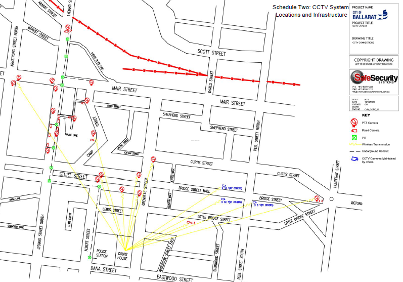 map showing CCTV locations