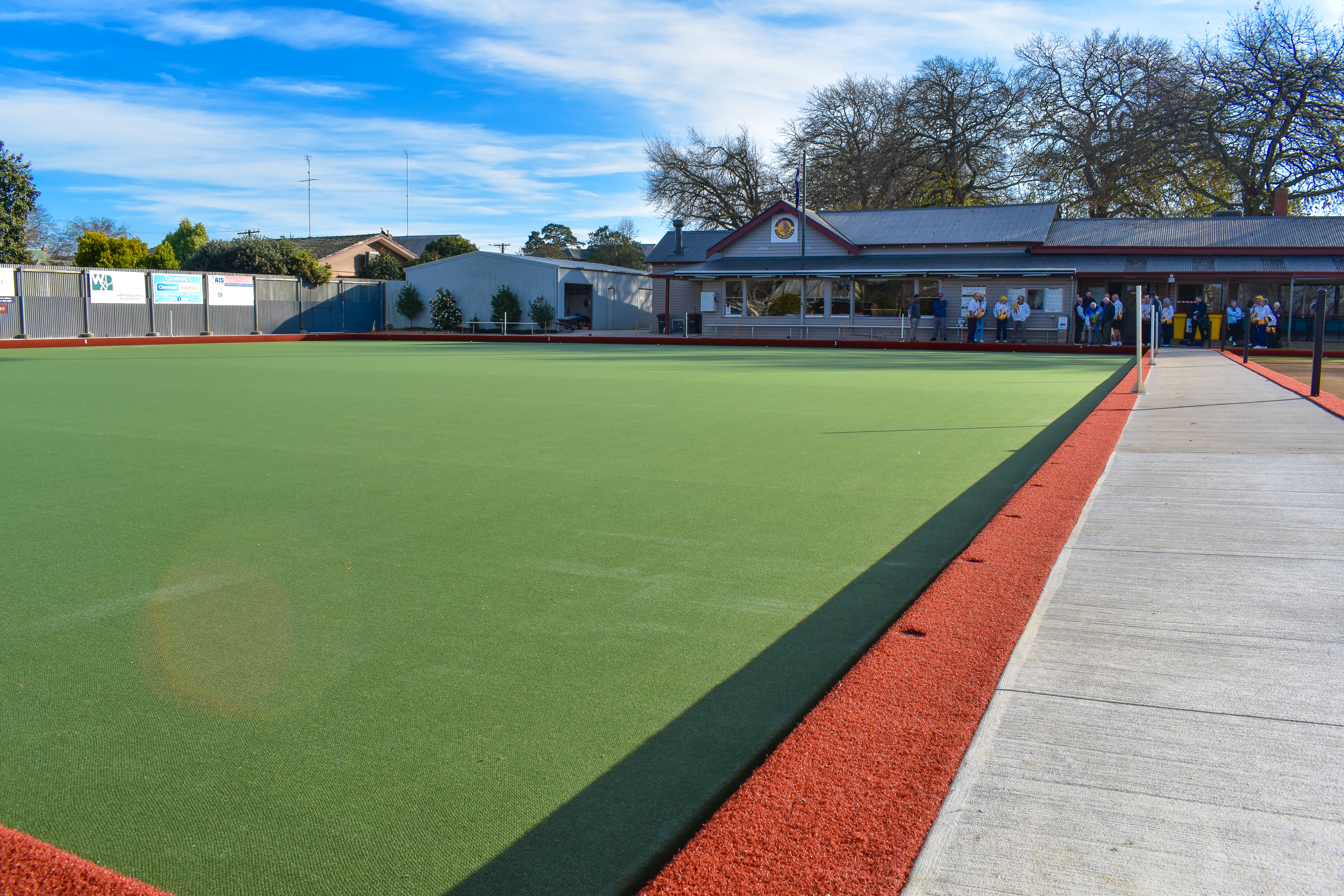 The new synthetic green at Ballarat City Oval Bowling Club