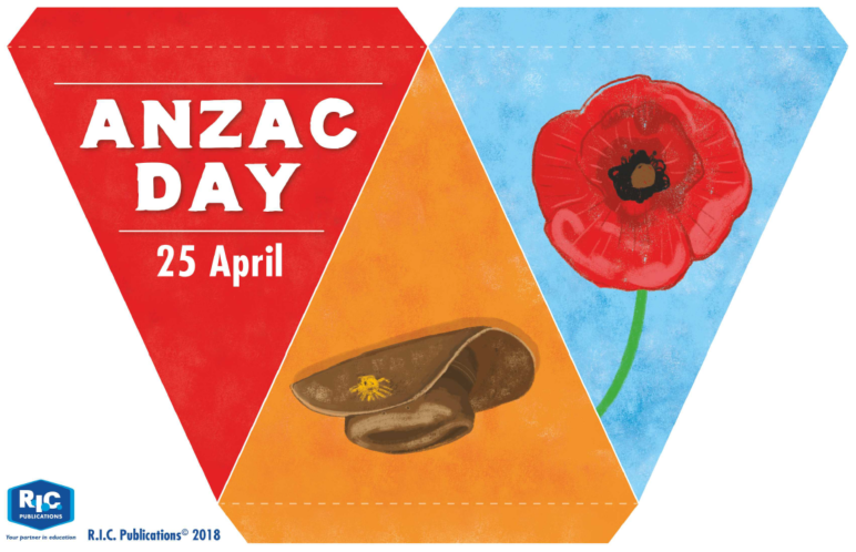 ANZAC Day coloured bunting