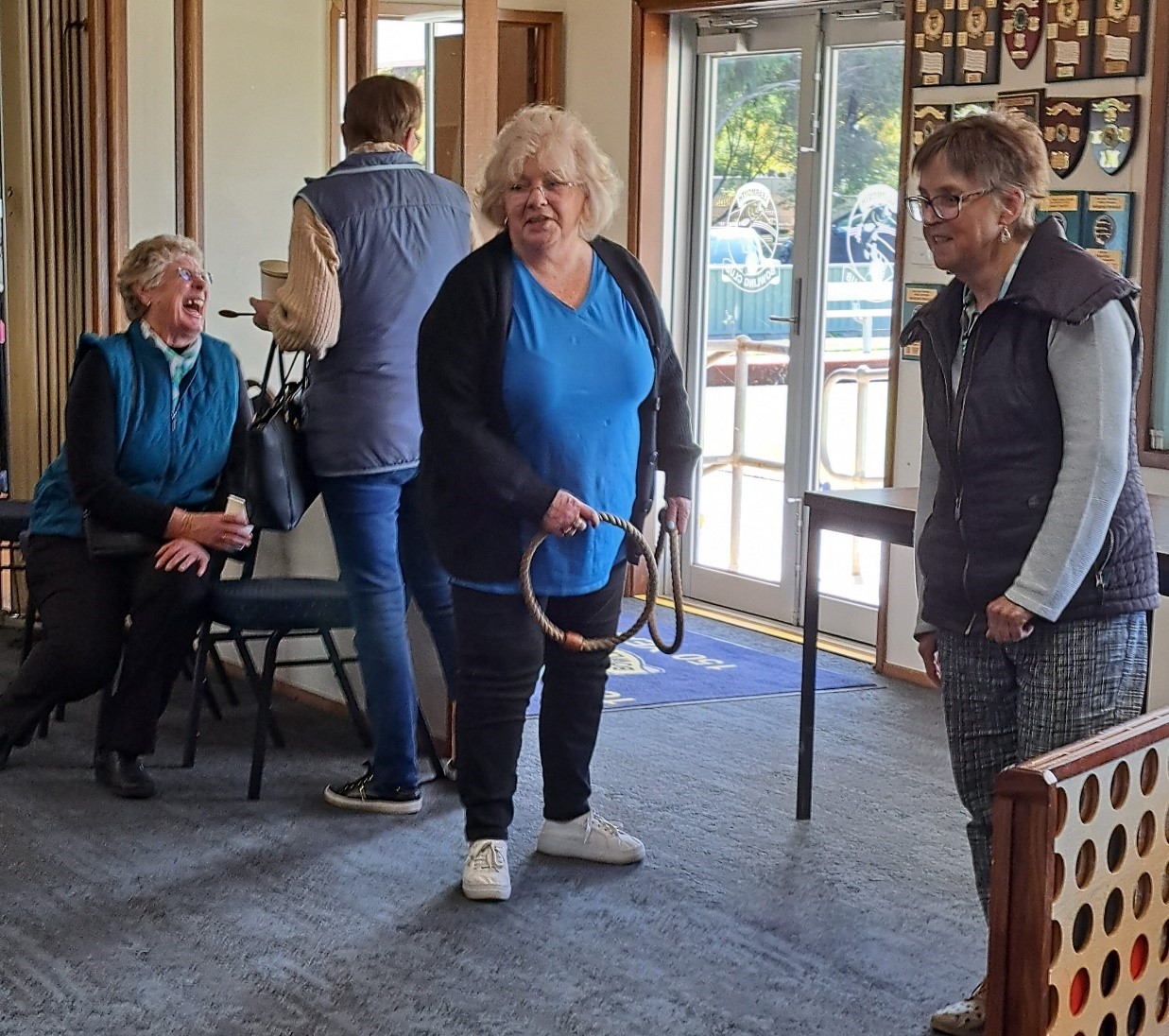 Residents at the Warrenheip Memorial Hall playing games
