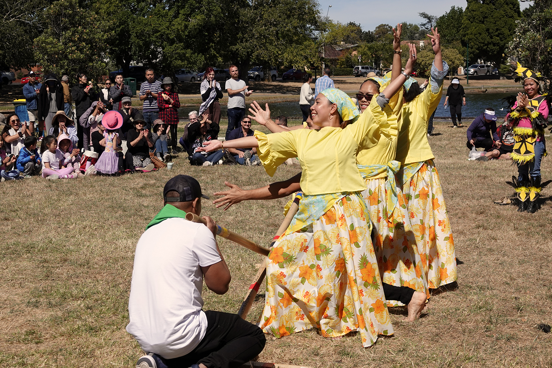 Image of ladies performing at last years celebrations at the lake