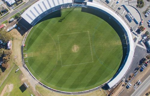Mars Stadium Ballarat, viewed from above