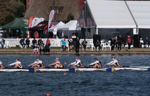 Masters Rowing athletes on Lake Wendouree