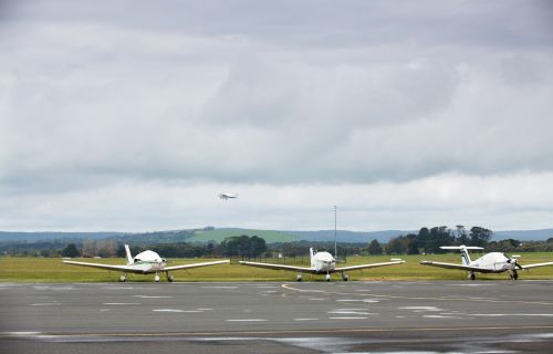 Generic image airport runway and planes
