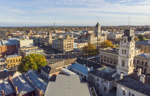 Generic image of aerial of Ballarat streetscape