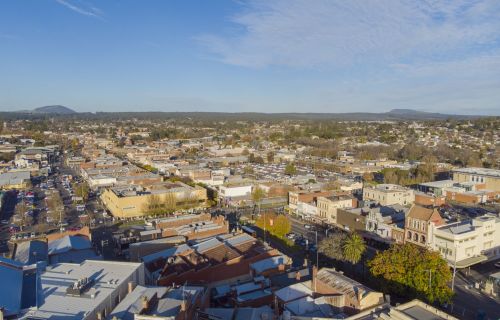 Aerial photo of Ballarat CBD looking south