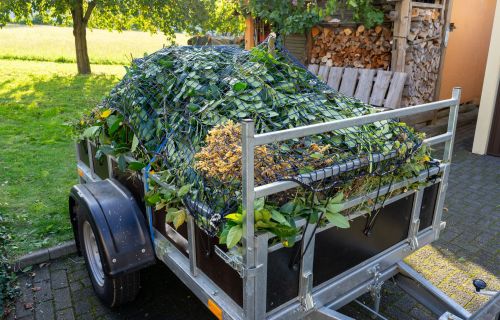 Trailer full of garden waste