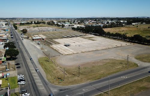 aerial photo above the Latrobe Street old sales yard site