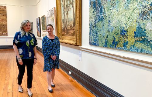 Art Gallery of Ballarat Director, Louise Tegart with City of Ballarat Mayor, Cr Tracey Hargreaves.