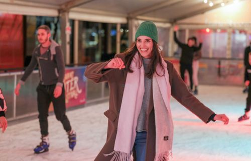 people ice skating