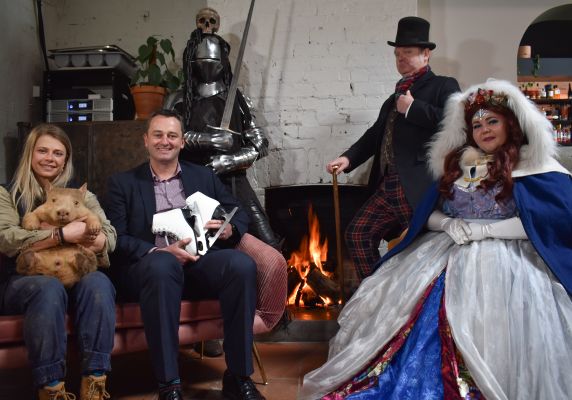 Mayor Daniel Moloney with representatives from BWP, Sovereign Hill, Kryal Castle