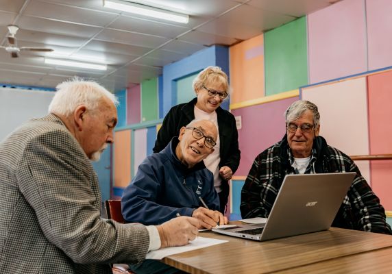 Senior residents of Ballarat gathering at Eastwood Leisure Complex 