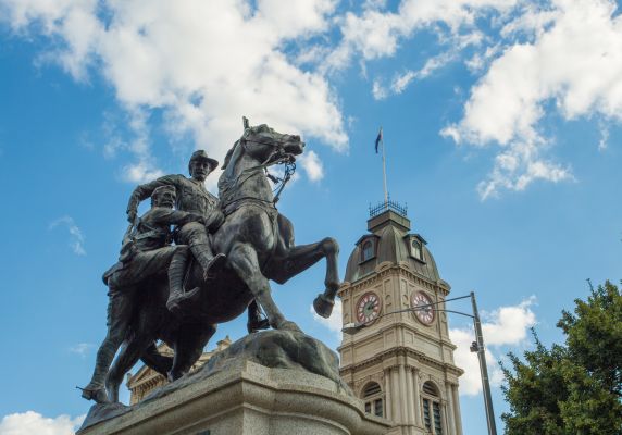 Generic photo statue and Town Hall