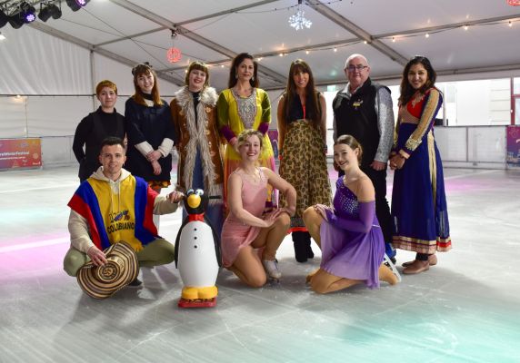 Launch of Ballarat Winter Festival ice skating rink.