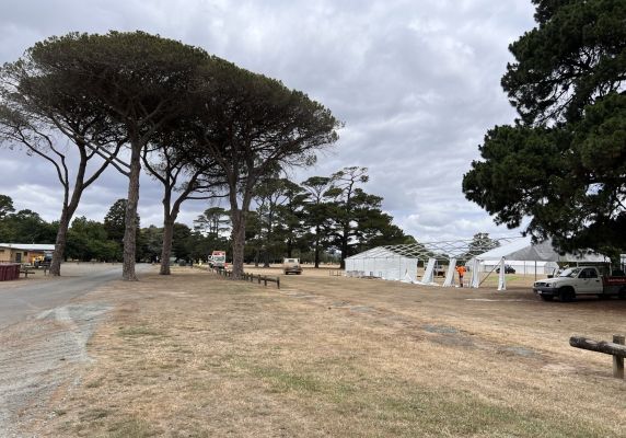 Victoria Park with a large marquee