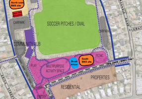 Site plan for Wendouree West Recreation Reserve redevelopment