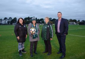 Local Soccer Club representatives with Mayor Moloney and MP Addison