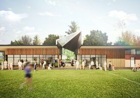 An artist's impression of what the new Wendouree West Recreation Reserve pavilion will look like.