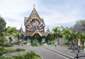 An artist's render of the fernery landscaping