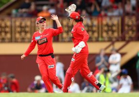 Melbourne Renegades cricketers compete in the WBBL in Ballarat in 2021