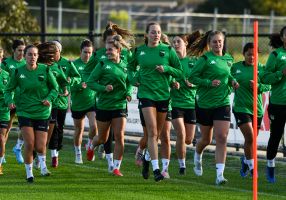 Western United Women training on their first day as a team