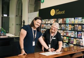 City of Ballarat Visitor Economy Officer Erin Vanzetta and Ballarat Ambassador Leanne Neville