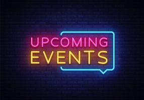 Graphic tile says upcoming events